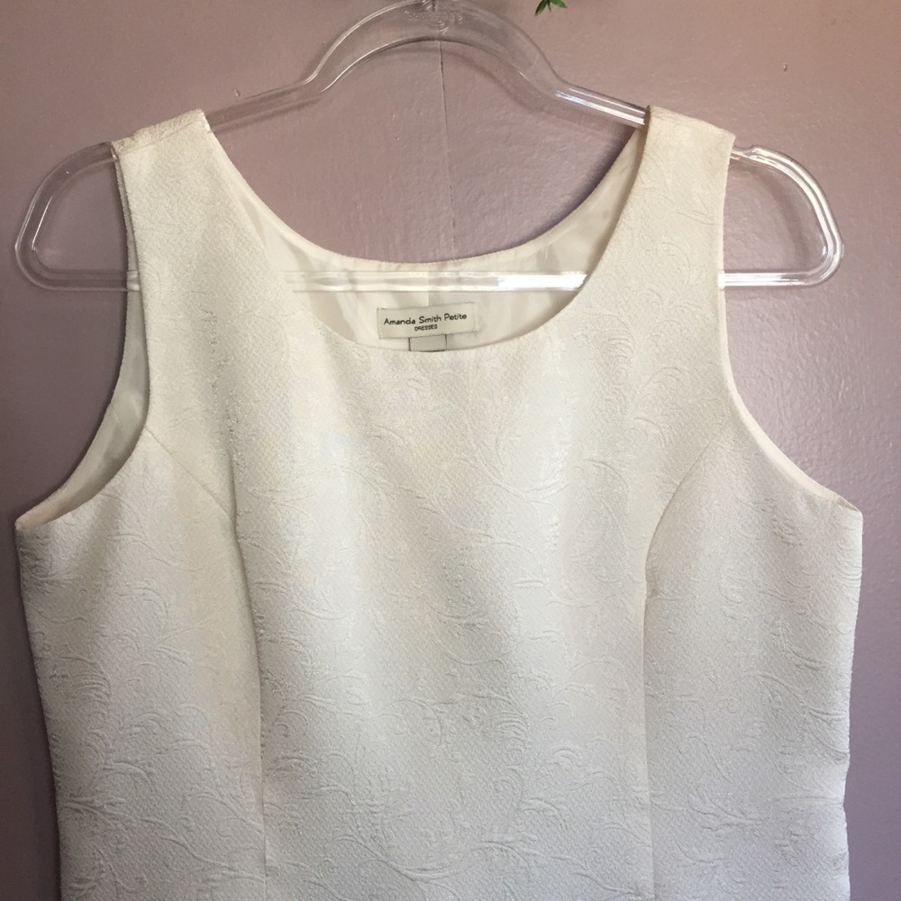 Amanda Smith WHITE TEXTURED ELEGANT sleeveless blouse